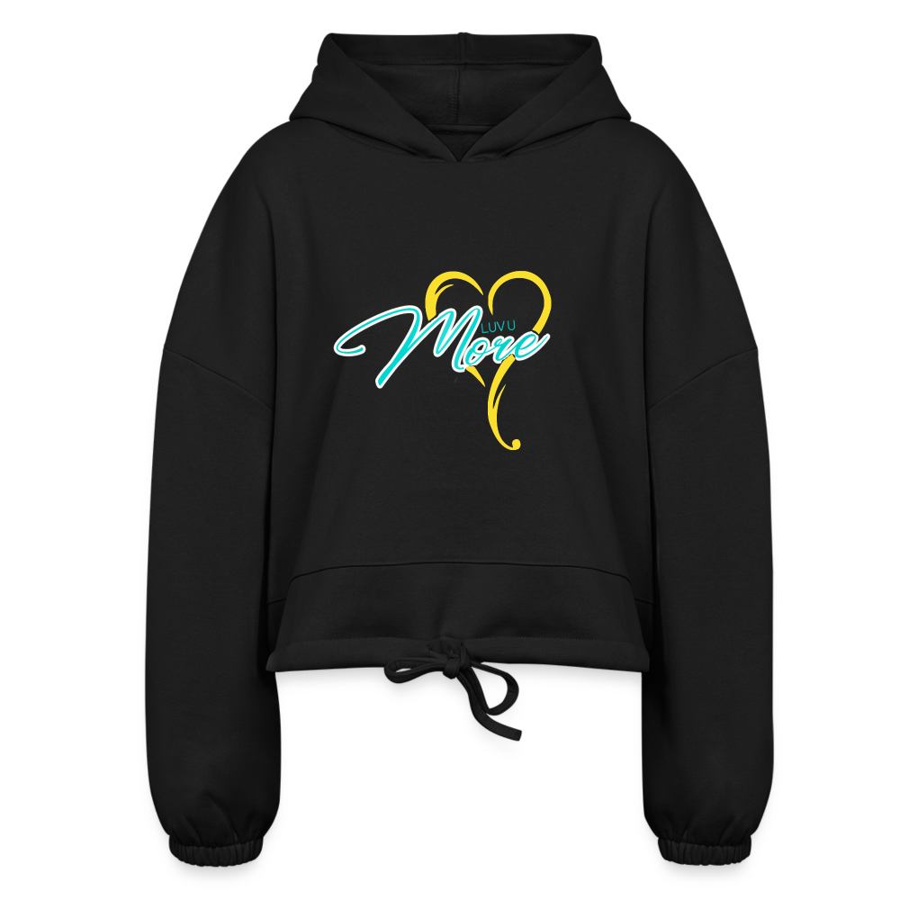 Women’s Cropped Hoodie - black