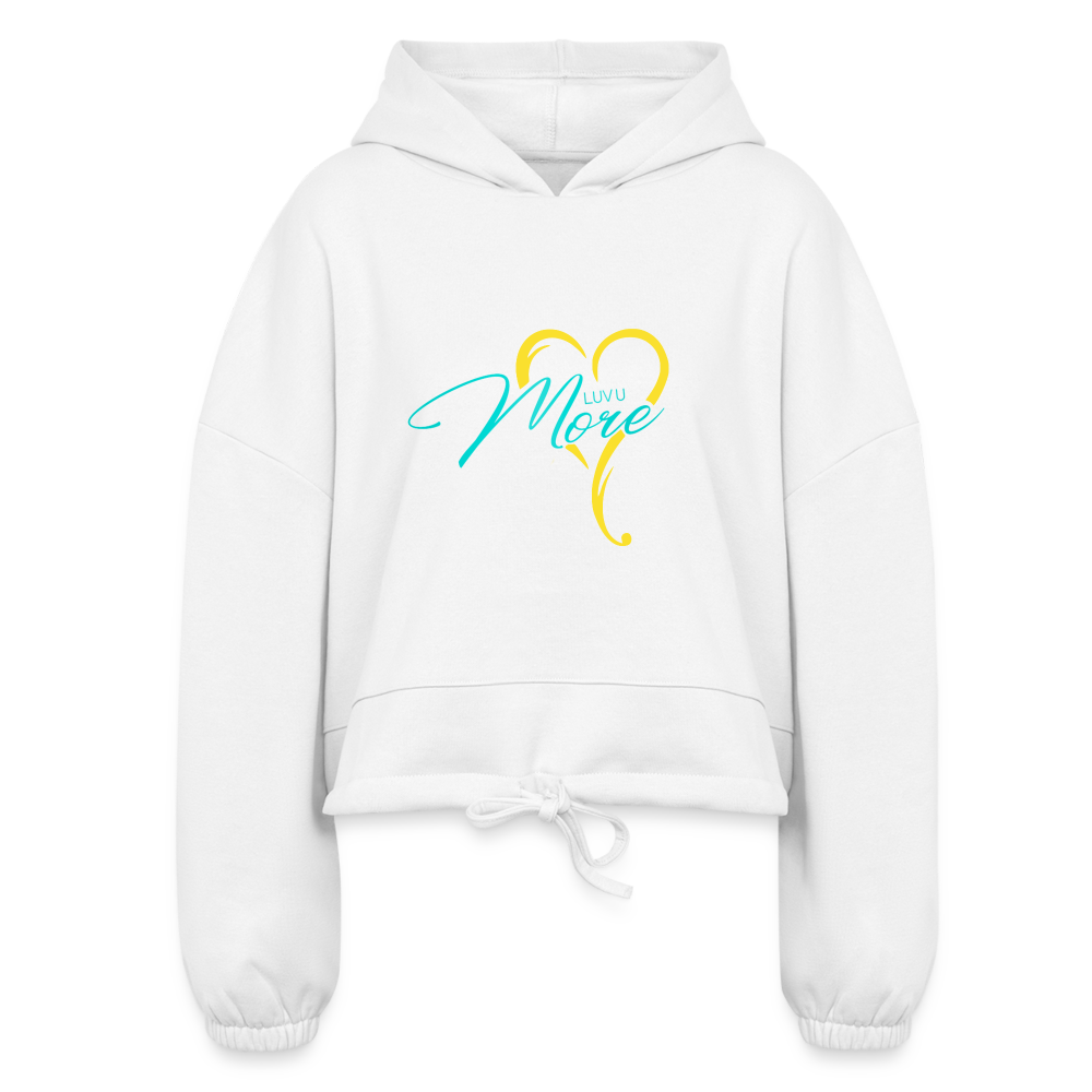 Women’s Cropped Hoodie - white