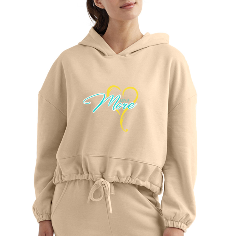 Women’s Cropped Hoodie - nude