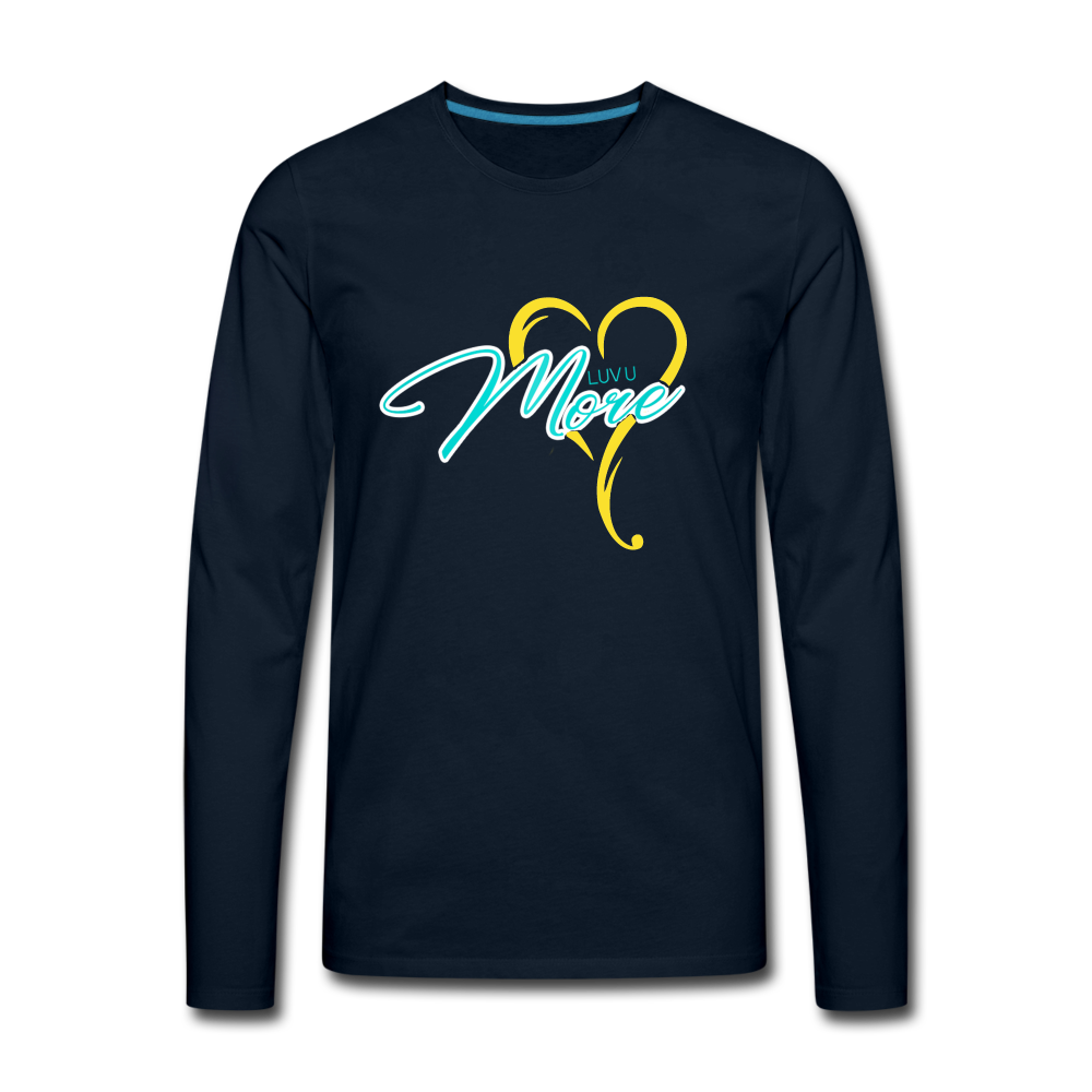 Men's Premium Long Sleeve T-Shirt - deep navy