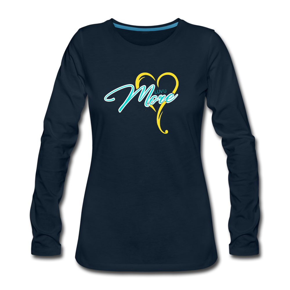 Women's Premium Long Sleeve T-Shirt - deep navy