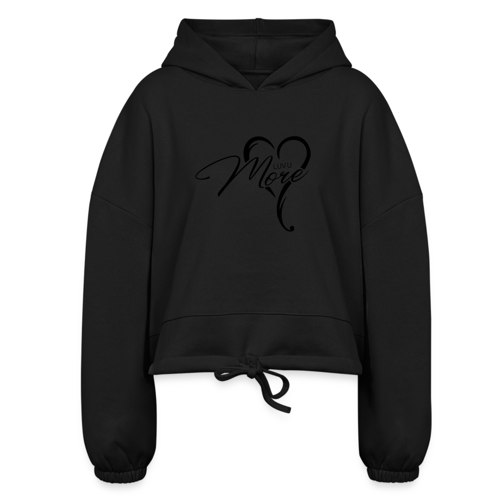 Women’s Cropped Hoodie - black