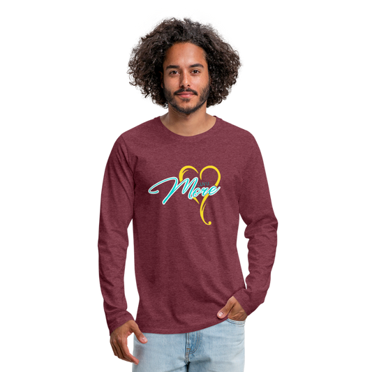Men's Premium Long Sleeve T-Shirt - heather burgundy
